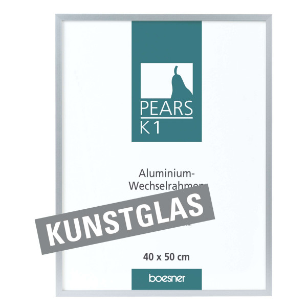 boesner Pears K1 Aluminum-Wechselrahmen mit Kunstglas