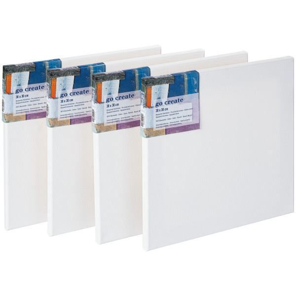 Go Create Bespannter Keilrahmen 30 x 30 cm, 4er-Pack