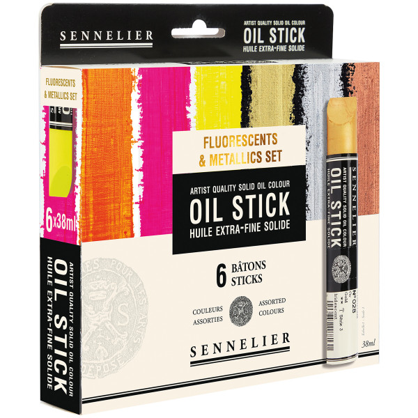 Sennelier Oil Stick Fluo & Metallic-Set