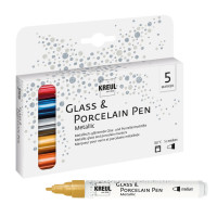 Kreul Glass & Porcelain Pen Metallic-Set medium