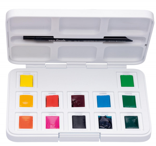Royal Talens – Van Gogh Pocket Box mit 12 ½ Näpfchen Intensive Farbtöne
