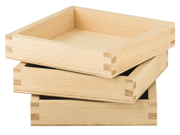 Casani Holzkörper, 3er-Pack, 15 x 15 x 3 cm