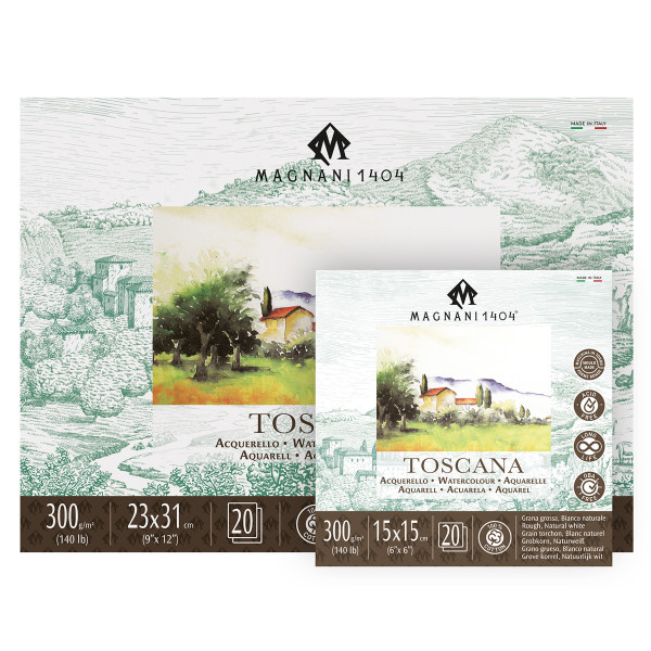 Magnani 1404® Toscana Aquarellpapier-Block