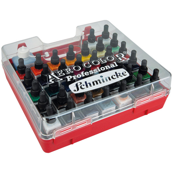 Schmincke – Aero Color Großes Airbrushfarben-Set im Kunststoff-Koffer