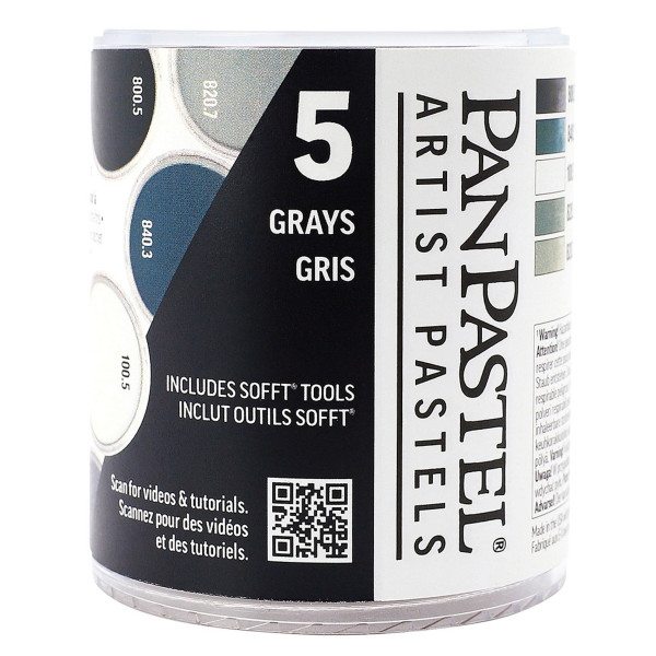 PanPastel® Ultra Soft Pastell-Set mit 5 Näpfen, Grautöne