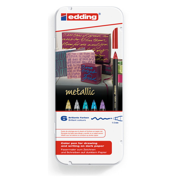 Edding® 1200 Metallic Pen Fasermaler-Set