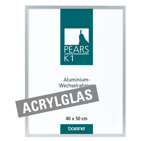 Boesnertest Pears K1 Aluminium-Wechselrahmen mit Acrylglas