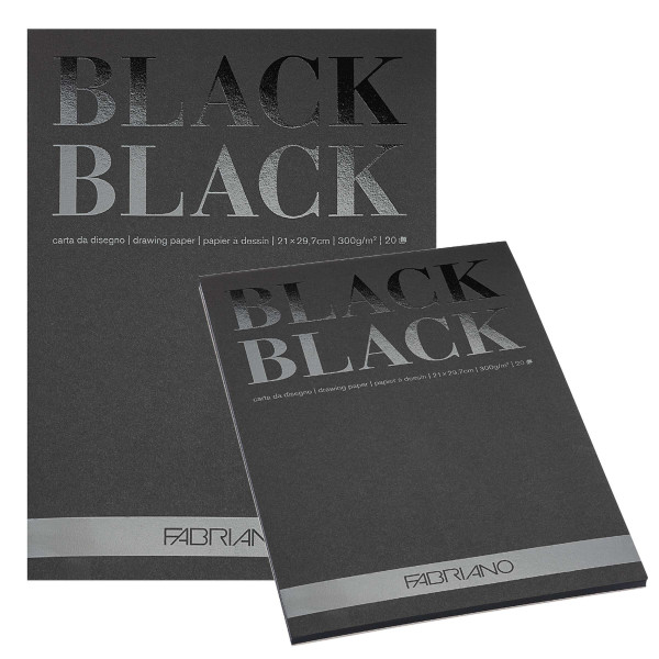 Fabriano Black Black Zeichenpapier-Block