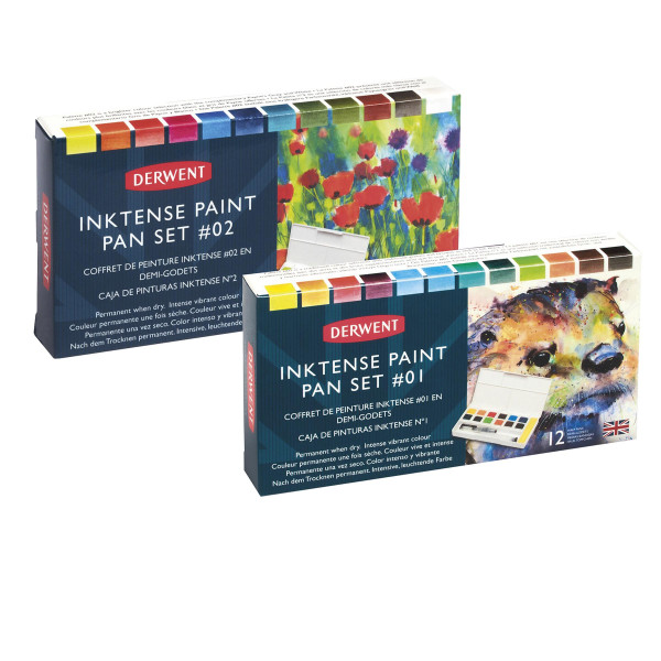 Derwent Inktense Paint Pan 12er-Set